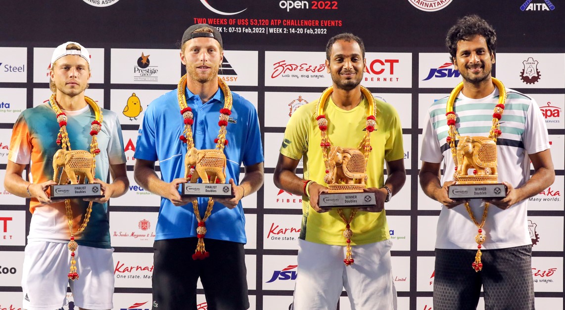 Saketh, Ramkumar win doubles crown; Gojo, Tseng in singles title tilt at Bengaluru Open ATP Challenger