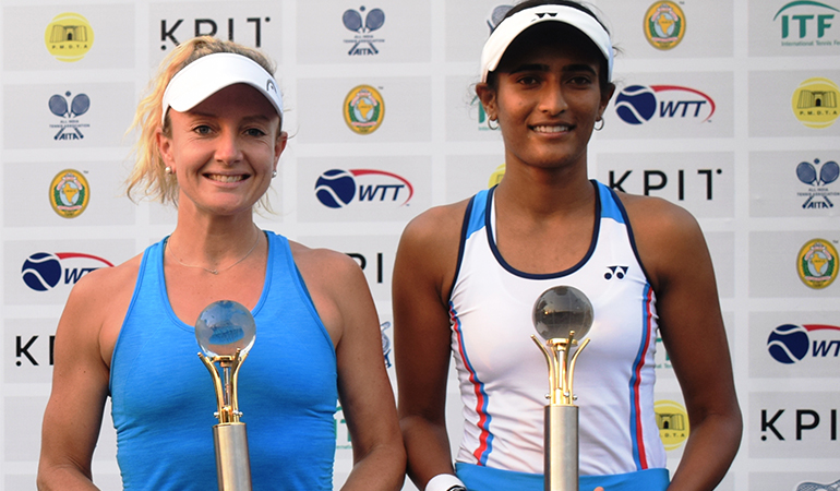 Bhosale – Webley Smith lift doubles title at $ 25000 KPIT –MSLTA ITF WTT Cup tennis championships