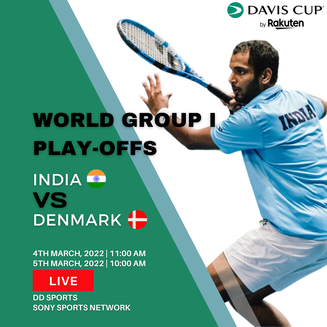 India vs Denmark at Davis Cup World Group I, Play-Offs – When and Where to Watch