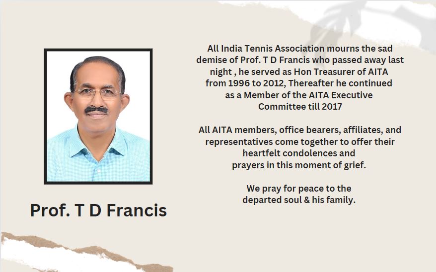 OBITUARY – Prof. T D Francis