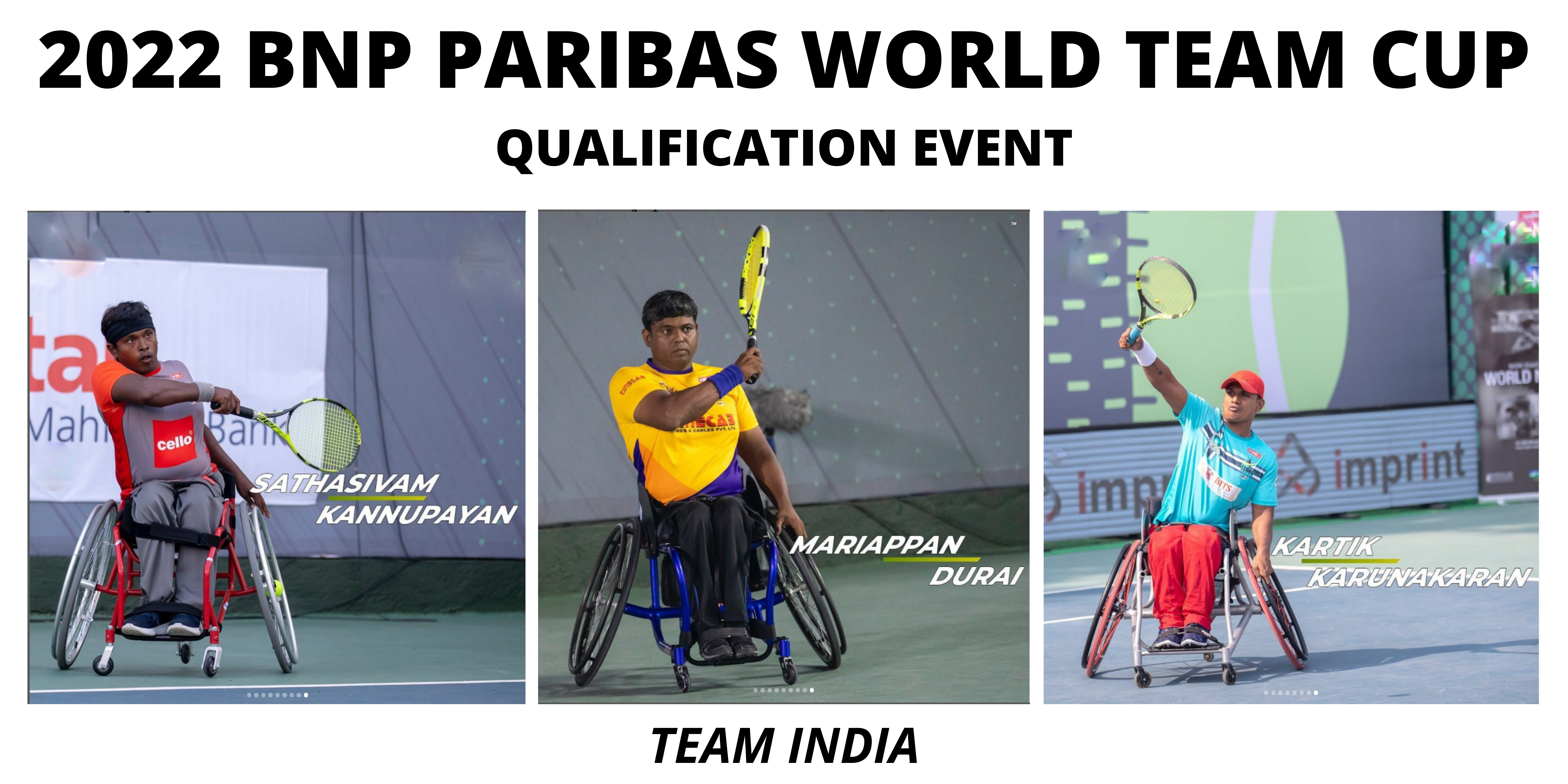 First Indian Wheelchair team selected for BNP Paribas World Team Cup Qualifier