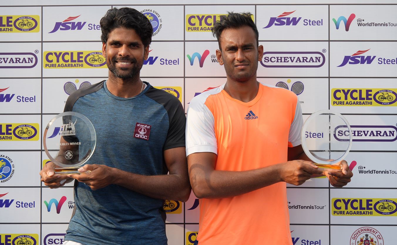 India’s Mukund Sasikumar and Vishnu Vardhan Secured Doubles Title at ITF M25 Mysuru Open
