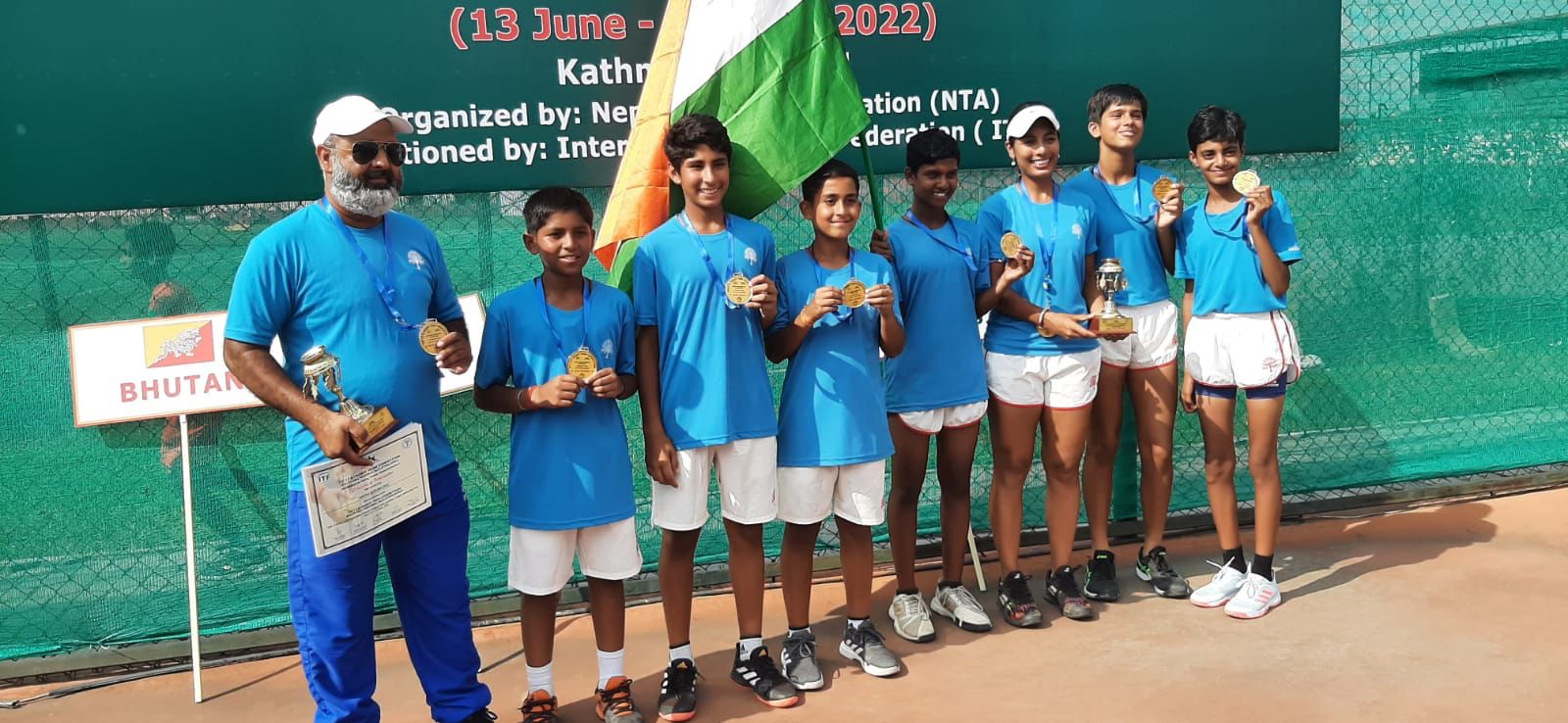 Team India accomplished the South-Asia Regional Qualifying hurdle as champions in ITF 12&Under Team Competition