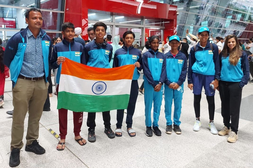 Indian team off to play the South Asia Regional Qualifying for ITF Asia U12 Team Competition